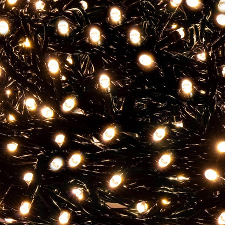 Lampki choinkowe 500 led biały ciepły + flash 25m oświetlenie świąteczne IP44