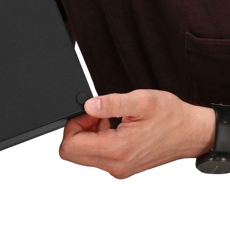 Kufer, szkatułka na biżuterię ekoskóra 16x16x11 cm czarny z szufladą i lusterkiem