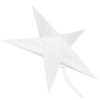Gwiazda świąteczna papierowa biała i lampki choinkowe led ciepły biały
