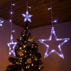 Kurtyna świetlna 138 Led girlanda gwiazdki, lampki wewnętrzne sople zimny biały