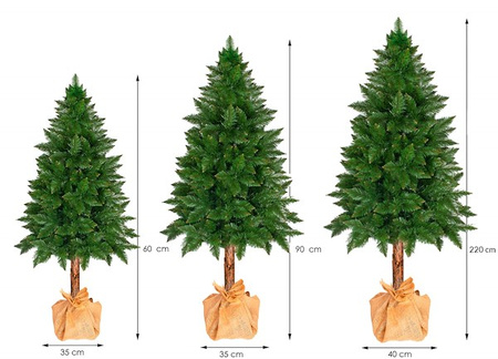 Choinka na pniu 220 cm sztuczna sosna himalajska