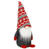 Skrzat 34 cm ozdoba na święta krasnal świąteczny, gnom czerwono-szary