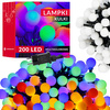 Lampki choinkowe 200 Led kuleczki multikolor z programatorem