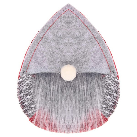 Kieszonka na sztućce 10szt. świąteczne etui, skrzaty szare ozdoba świąteczna