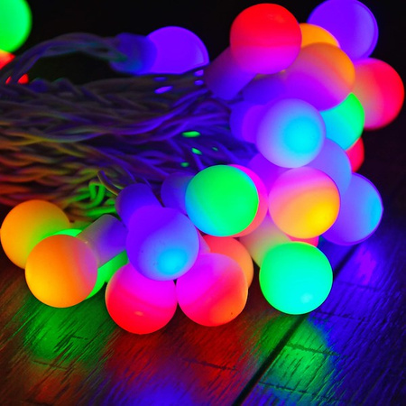 Lampki choinkowe 200 Led kuleczki multikolor z programatorem