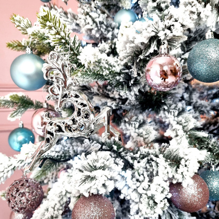 Bombki choinkowe 20 szt. ozdoby świąteczne różowy