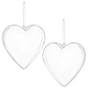 Bombki akrylowe 8cm serce plastikowe decoupage zestaw 2 szt.