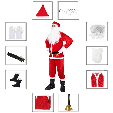 Strój Świętego Mikołaja lux zestaw