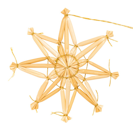 Zawieszki choinkowe z słomy, naturalne dekoracje świąteczne 48 szt. bombki, brązowe