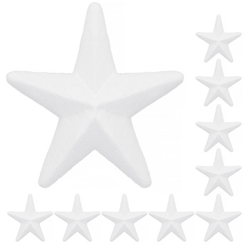 Gwiazda styropianowa 12cm bombka styropianowa zestaw 10 szt. decoupage