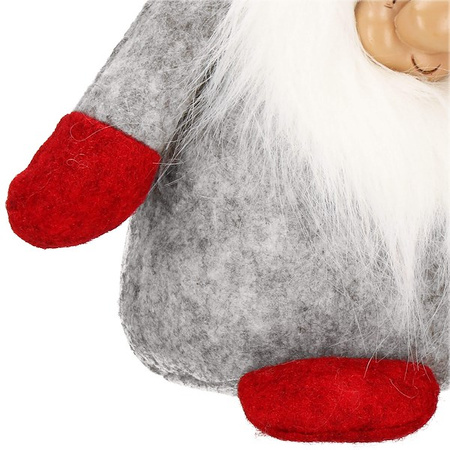 Skrzat 38 cm ozdoba świąteczna, krasnal świąteczny, gnom szary