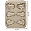 Stalowa foremka do ciastek świątecznych, 35x26 cm, na 6 pierników
