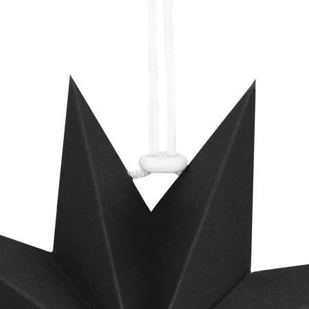 Gwiazda świąteczna papierowa zawieszka choinkowa czarna