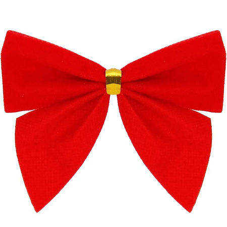Kokardy na choinkę 12 szt. czerwone ozdoby świąteczne