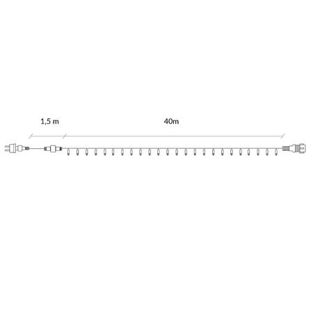 Lampki choinkowe 500 led multikolor + flash 41,5 m oświetlenie świąteczne zewnętrzne IP44