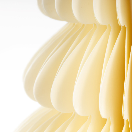 Papierowa choinka ozdoba 18 cm świąteczna dekoracja 3D z magnesem ecru