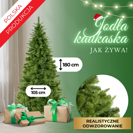 Choinka sztuczna 180 cm jodła zielona jak żywa