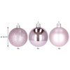 Bombki choinkowe 12 szt. ozdoby świąteczne różowy