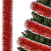 Łańcuch na choinkę 6m czerwono-srebrny, girlanda choinkowa, średnica 7cm