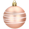 Bombki choinkowe 30 szt. ozdoby świąteczne zestaw 6cm rose gold