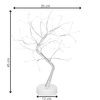 Drzewko świecące 90 LED zimny biały, dekoracja świąteczna, 45 cm lampka 