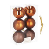 Bombki choinkowe 6 szt. ozdoby świąteczne zestaw 10 cm brązowe