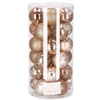 Bombki choinkowe przeźroczyste 30 szt. rose gold 6cm zestaw choinkowy