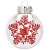 Bombki choinkowe przeźroczyste 30 szt. czerwony 7cm zestaw choinkowy