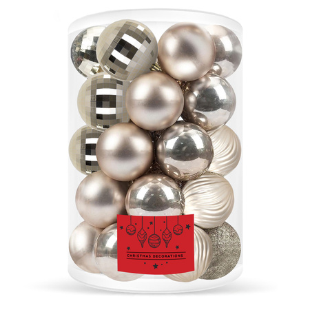 Bombki choinkowe 30 szt. złoty 8cm zestaw choinkowy