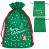 Worek na prezenty pod choinkę torba św. Mikołaja zielona