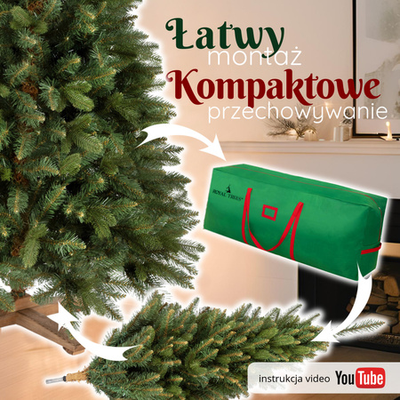 Choinka sztuczna Premium Royal Trees 220 cm świerk syberyjski z stojakiem, drzewko PE