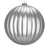Duże bombki choinkowe 3 szt. ozdoby świąteczne 20,5 cm brokat srebrne