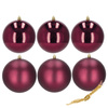 Bombki choinkowe 6 szt. ozdoby świąteczne zestaw 9,5 cm bordowe