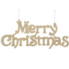 Zawieszka na choinkę napis Merry Christmas 2 szt. ozdoba świąteczna 24 cm złoty brokat