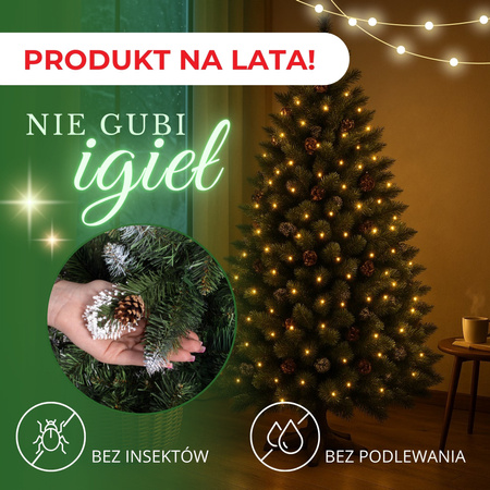 Choinka sztuczna premium 250 cm sosna diamentowa drzewko bożonarodzeniowe