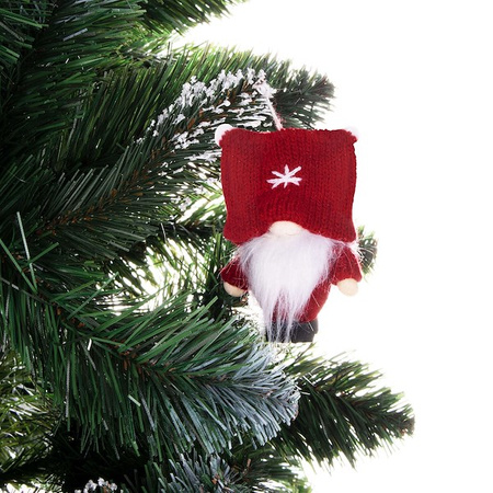 Skrzat 8cm ozdoba świąteczna, krasnal świąteczny, gnom bordowy