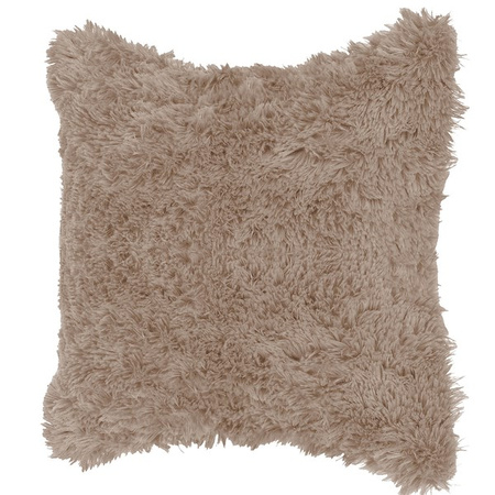 Poszewka dekoracyjna na poduszkę, włochacz 40x40cm brązowy