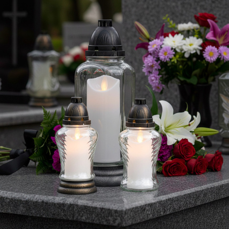 Świeczka na baterie 18,5 cm świeca LED świąteczna z ruchomym płomieniem, do stroików