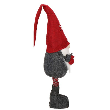 Skrzat 60-80 cm ozdoba świąteczna, krasnal świąteczny, gnom grafitowy na teleskopowych nóżkach