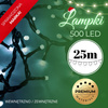 Lampki choinkowe 500 led bialy zimny 25m oświetlenie świąteczne IP44