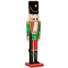Dziadek do orzechów 51 cm z karabinem, drewniany żołnierzyk w cekiny, figurka świąteczna