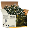 Lampki choinkowe 25,5 m biały ciepły, flash biały zimny 300 led oświetlenie świąteczne IP44