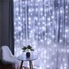 Kurtyna świetlna 400 led girlanda, lampki wewnętrzno-zewnętrzne sople zimny biały