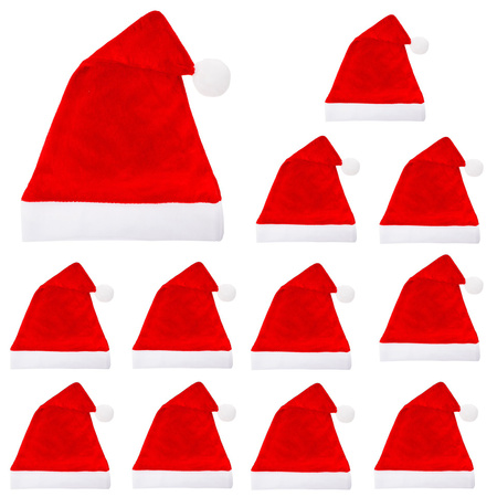 Czapka Mikołaja mikołajki czerwona 12 szt.