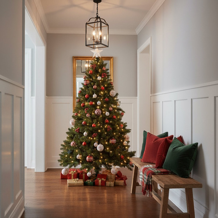 Choinka sztuczna jak żywa 220 cm sosna leśna Royal Trees premium drewniany stojak