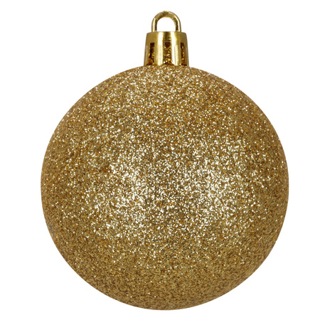 Bombki choinkowe, zestaw 100 szt. dekoracji do stroika nietłukące, złote
