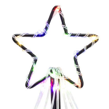 Choinka świecąca, metalowa 80 LED ozdoba świąteczna 45 cm multikolor