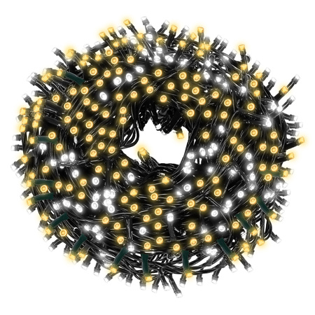 Lampki choinkowe 25,5 m biały ciepły, flash biały zimny 300 led oświetlenie świąteczne IP44