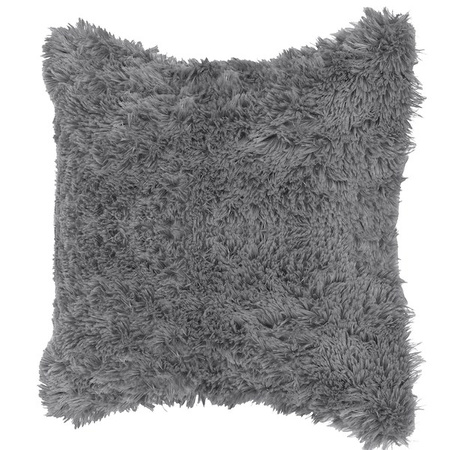 Poszewka dekoracyjna na poduszkę, włochacz 40x40cm grafit