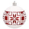 Bombki choinkowe 30 szt. ozdoby świąteczne zestaw 7cm biało-czerwone